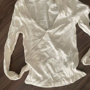 Never worn white cross long sleeve top size small/medium